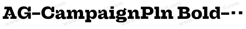 AG-CampaignPln Bold字体转换